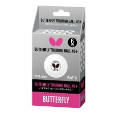 Мячи для настольного тенниса Butterfly Training Ball 40+ 6 штук