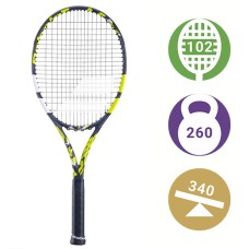 Теннисная ракетка Babolat Boost Aero Silver/Yellow/White (c натяжкой)