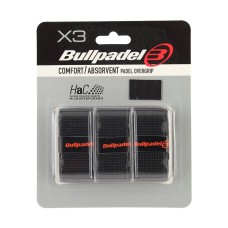 Намотки Bullpadel Comfort/Absorvent Black 3 штуки