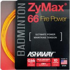 Бадминтонная струна Ashaway ZyMax 66 Fire Power Orange 0.66 10 метров